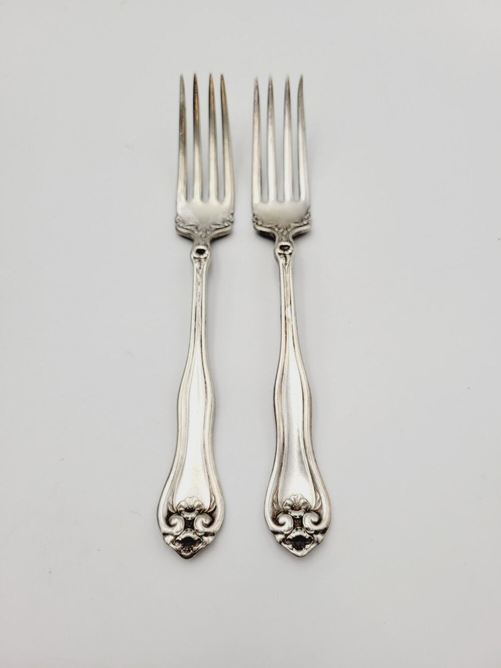 1881 Rogers Silverplate Dinner Forks 1910 Leyland Set of 2 Discontinued